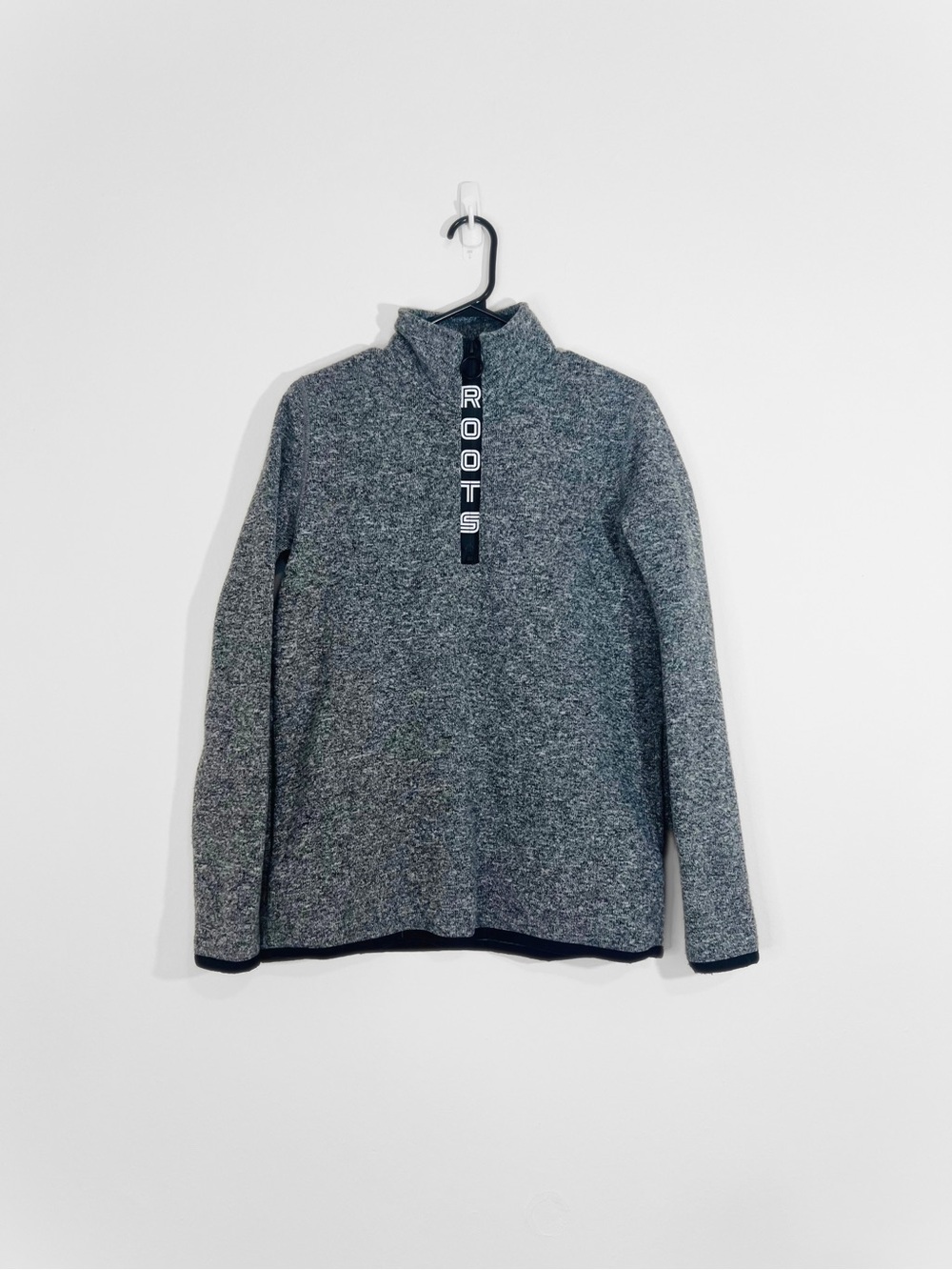 Roots Half-Zip Heathered Gray Sweater